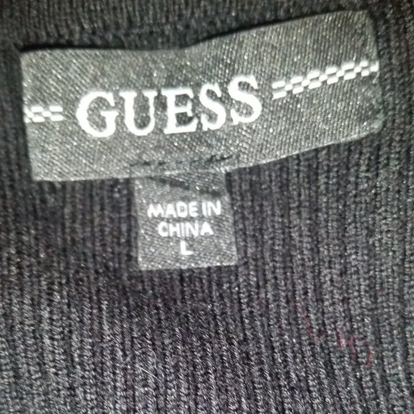 Guess Tinash black zipper cutout sleeve sweater EUC - Picture 4 of 6